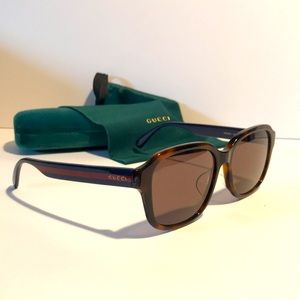 Gucci GG0929SA 002 57 16-150 Tortoise Framed Brand New Plus Gucci Hard Case